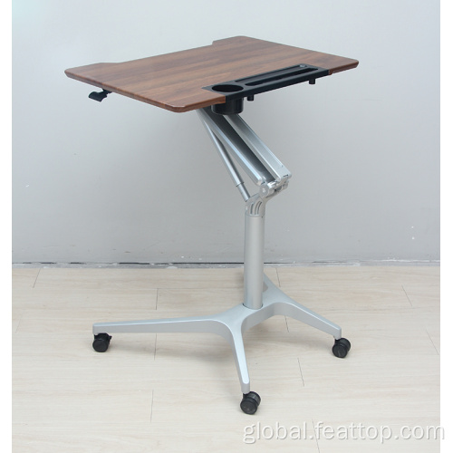 Single Leg Office Desk Single Leg Table Movable Lifting Office Computer Desk Manufactory